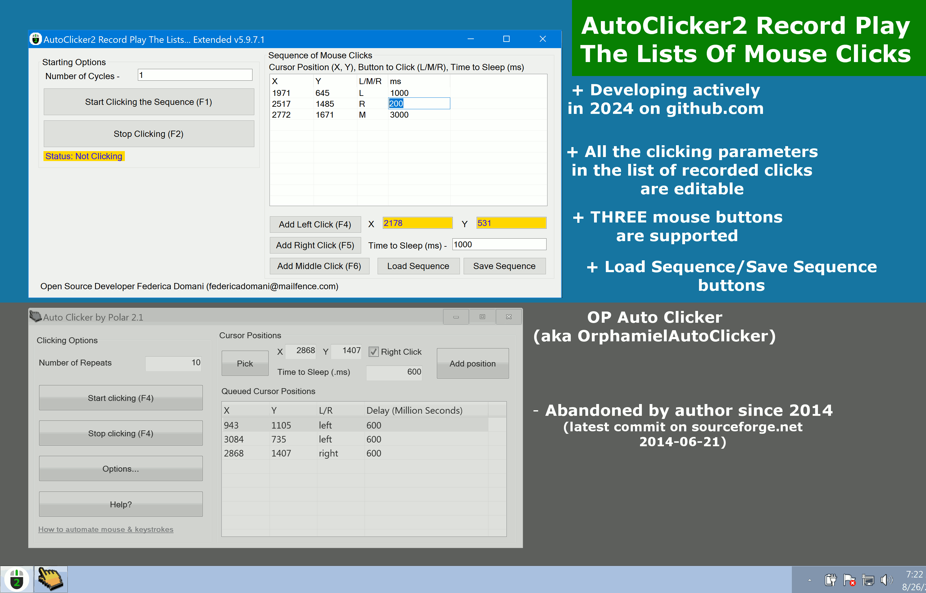 AutoClicker2 Record Play The Lists Of Mouse Clicks version 5.9.7.1: "AutoClicker2Ex" application