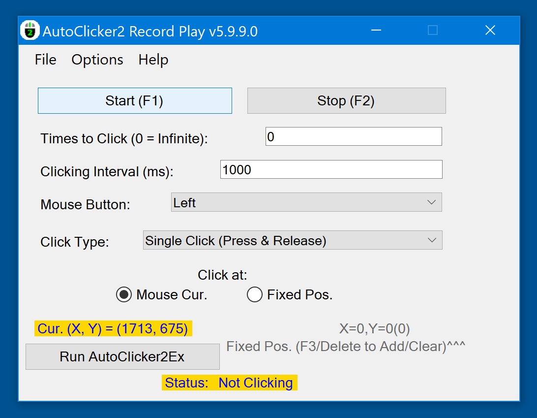 "AutoClicker2" aplicación versión 5.9.9.0